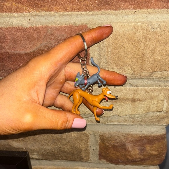 Simpsons pets Cartoon Dog and Cat Keychain - Picture 1 of 3
